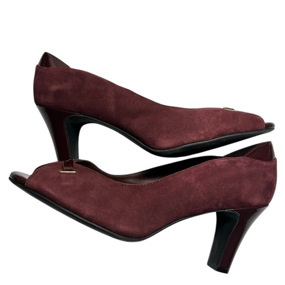 GianiI Bernini Valii Suede Peep Toe Classic Pumps Sz 11 - Picture 7 of 11